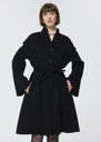 Mira Coat black double-sided wool Black TARA JARMON