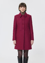 Madeline coat red woolen cloth Black, Garnet, Lemon yellow TARA JARMON