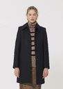 Madeline coat black woolen cloth Black, Garnet, Lemon yellow TARA JARMON