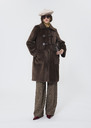 Maurizio Coat brown faux fur Chocolate TARA JARMON