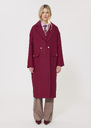 Milo Coat red wool cloth Garnet TARA JARMON