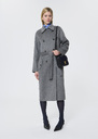 Martino Coat heather grey double-faced wool Gray grey, Vert anglais TARA JARMON