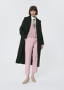 Matthew Coat green woolen cloth Chocolate, Vert anglais TARA JARMON
