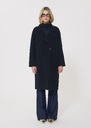 Mafalda Coat midnight blue double-faced wool Night, Vert anglais TARA JARMON