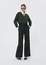 Pia Pants English green flannel Cactus, Garnet, Gray grey, Lemon yellow, Night, Nut brown, Vert anglais TARA JARMON