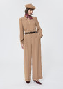 Pia Pants beige crepe Cactus, Garnet, Lemon yellow, Nut brown TARA JARMON