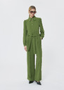 Pia Pants green crepe Cactus, Garnet, Lemon yellow, Nut brown TARA JARMON