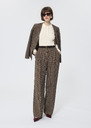 Parigi trousers beige Prince of Wales check Night, Taupe color TARA JARMON