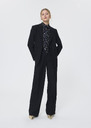 Parigi trousers midnight blue in cold wool Night, Taupe color TARA JARMON