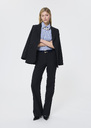 Poupee Pants midnight blue in cold wool Garnet, Night, Taupe color TARA JARMON