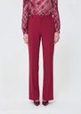 Poupee Pants red in cold wool Garnet, Night, Taupe color TARA JARMON