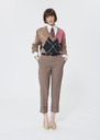 Philippa trousers beige in cold wool Garnet, Taupe color TARA JARMON