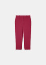 Philippa trousers red in cold wool Garnet, Taupe color TARA JARMON