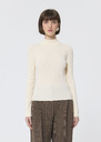 Prudie sweater ecru in extra-fine ribbed knit Blush, Night, Off-white, Vert anglais TARA JARMON