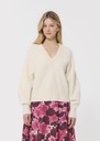 Paz sweater ecru in wool and alpaca Black, Off-white TARA JARMON