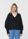 Paz sweater black wool and alpaca Black, Off-white TARA JARMON