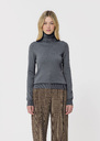 Palma sweater heather grey merino wool Cafe au lait, Gray grey, Green TARA JARMON