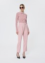 Priscilla Sweater pale pink extra-fine ribbed knit Blush, Off-white TARA JARMON