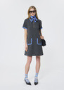 Rubina Dress grey double canvas Black, Grey, Horizon, Taupe color TARA JARMON