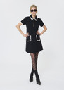 Rubina Dress black double canvas Black, Grey, Horizon, Taupe color TARA JARMON