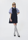 Roch Dress midnight blue double canvas Blush, Night TARA JARMON