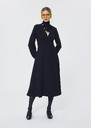 Rosalie Dress midnight blue crepe Night, Nut brown TARA JARMON