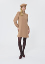 Rolfo dress beige crepe Nut brown TARA JARMON