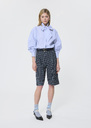 Scott Shorts navy blue with small checks Night TARA JARMON
