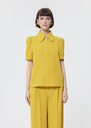 Tonino top yellow crepe Black, Lemon yellow, Off-white TARA JARMON
