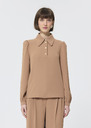 Tonio top beige crepe Black, Garnet, Nut brown TARA JARMON