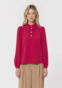 Tonio top red crepe Black, Garnet, Nut brown TARA JARMON