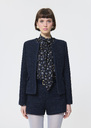 Velvet Jacket midnight blue iridescent tweed Night TARA JARMON