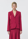 Vincent jacket red in cold wool Black, Garnet TARA JARMON