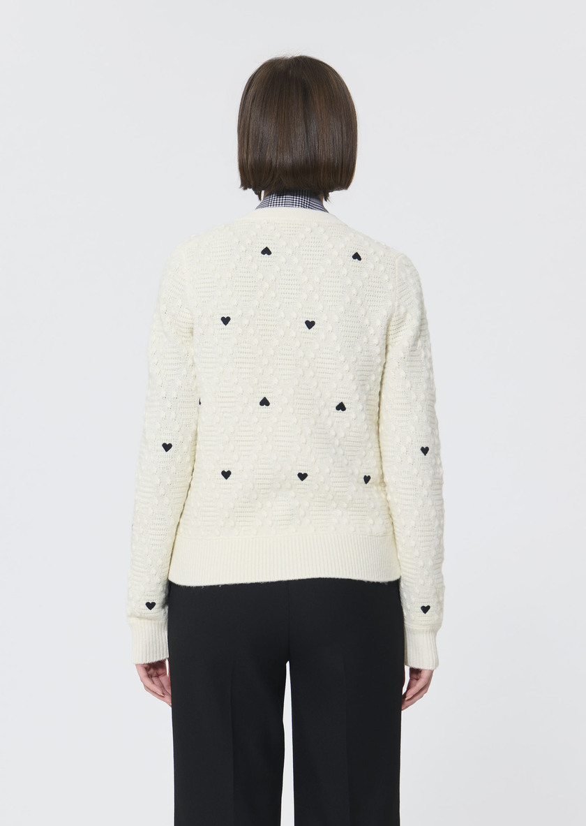 Guy Vest ecru wool with a cashmere feel Off-white TARA JARMON