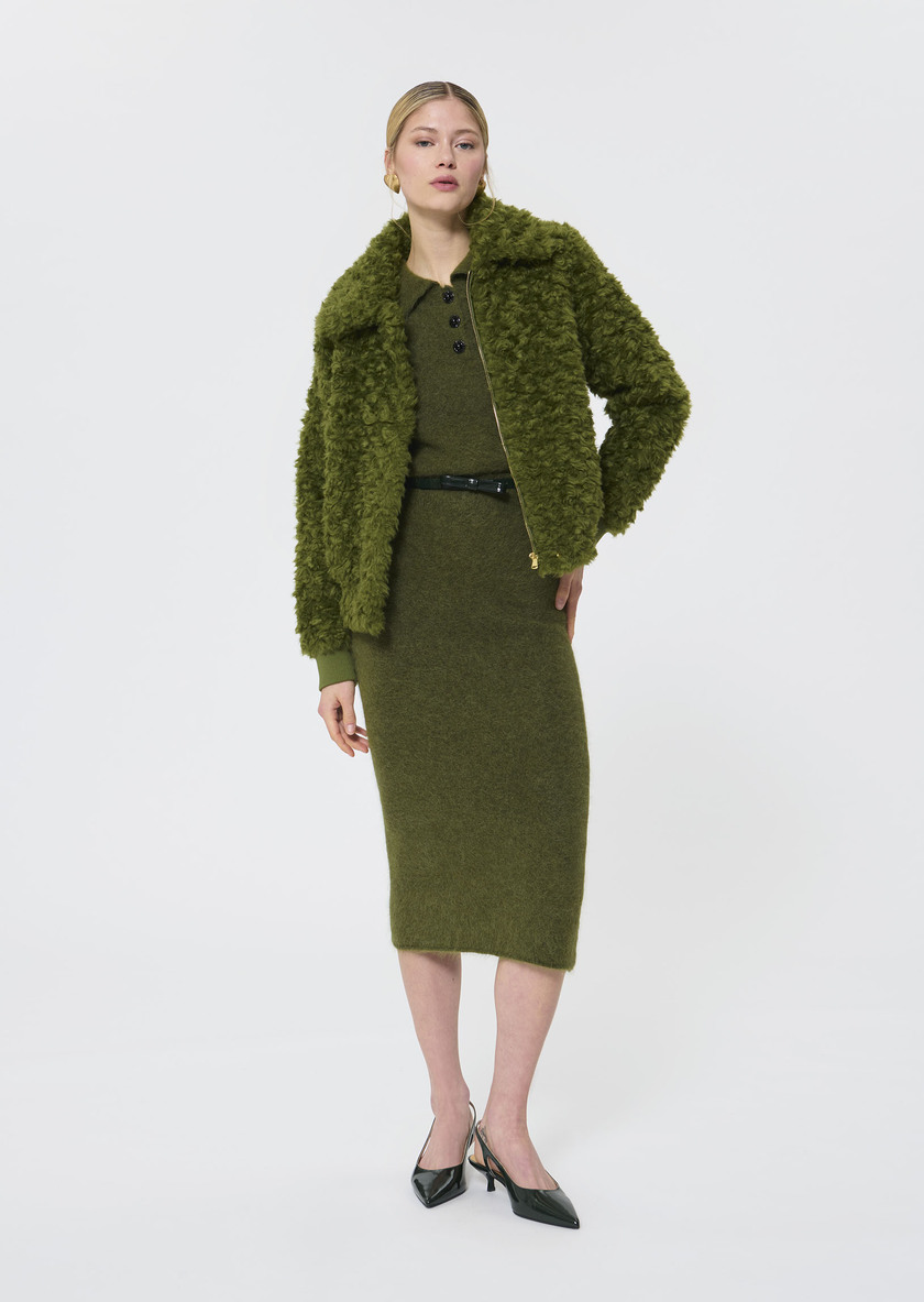 Janna skirt green brushed alpaca Green TARA JARMON