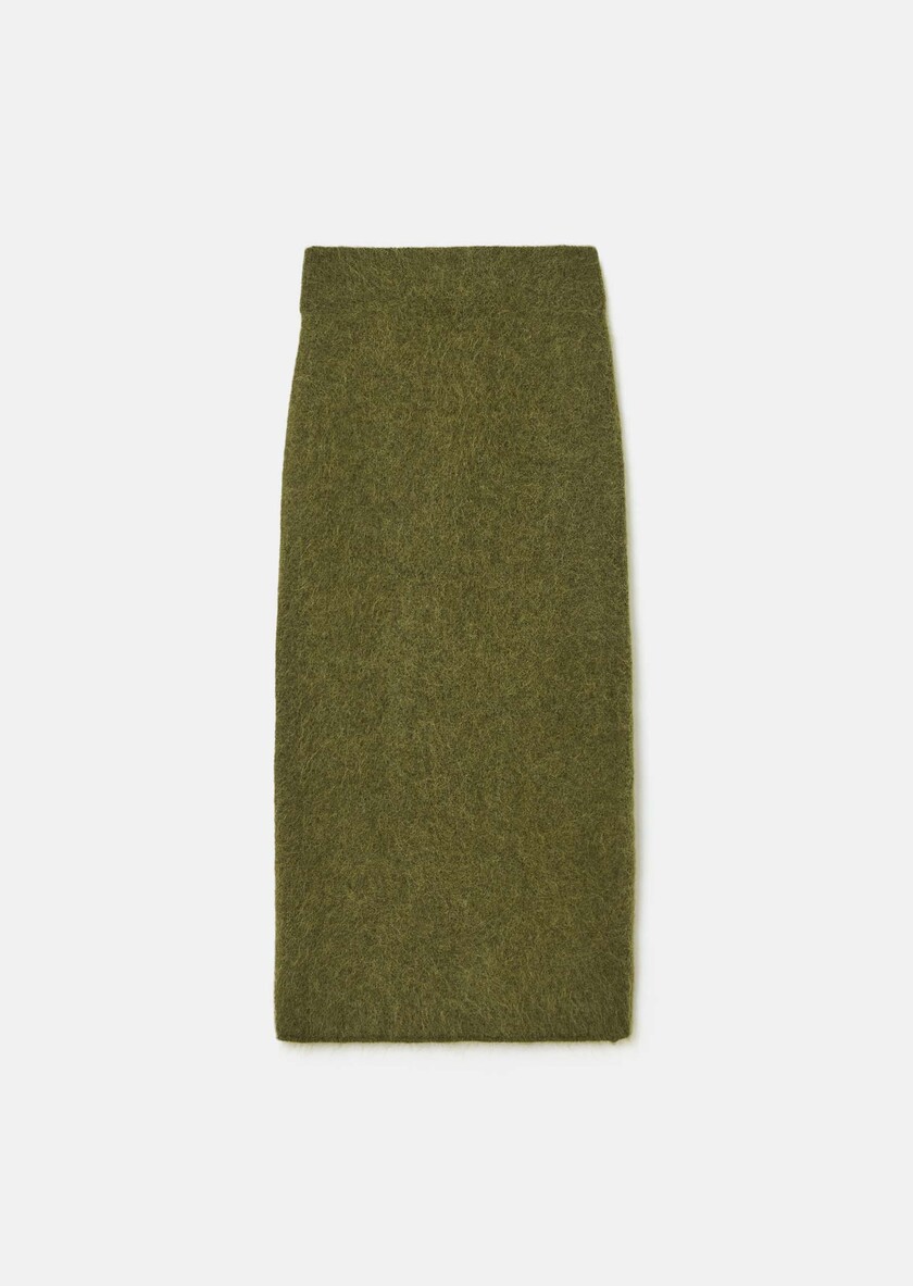Janna skirt green brushed alpaca Green TARA JARMON