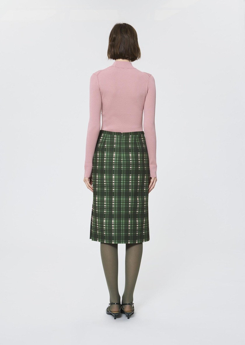 Jaden skirt green with a tartan check Cactus TARA JARMON