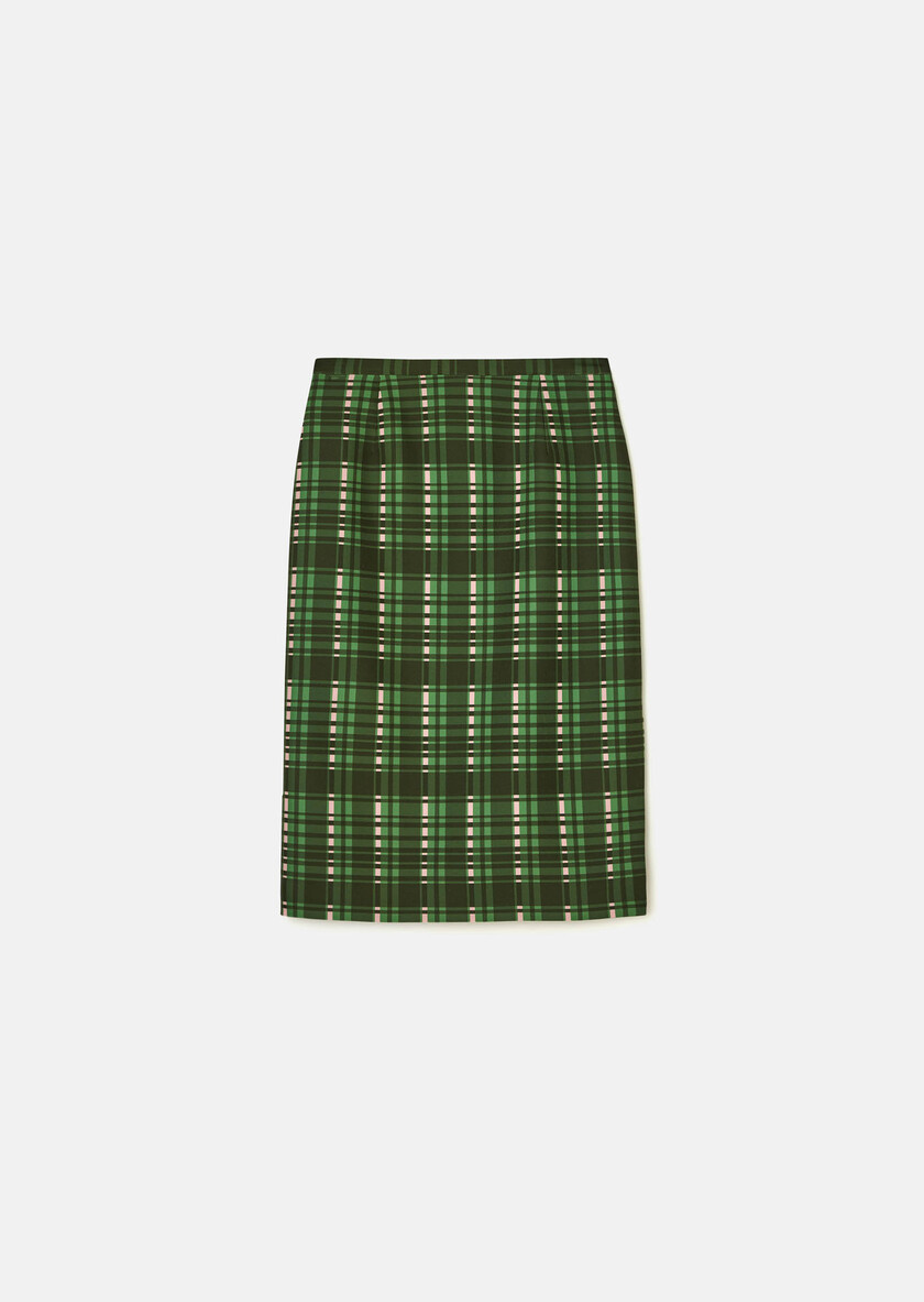 Jaden skirt green with a tartan check Cactus TARA JARMON