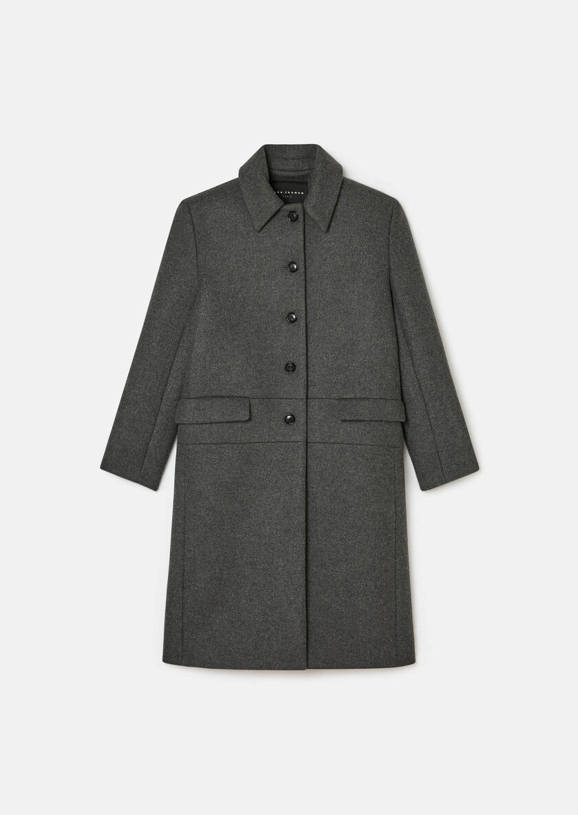 Manola Coat grey woolen cloth Grey TARA JARMON