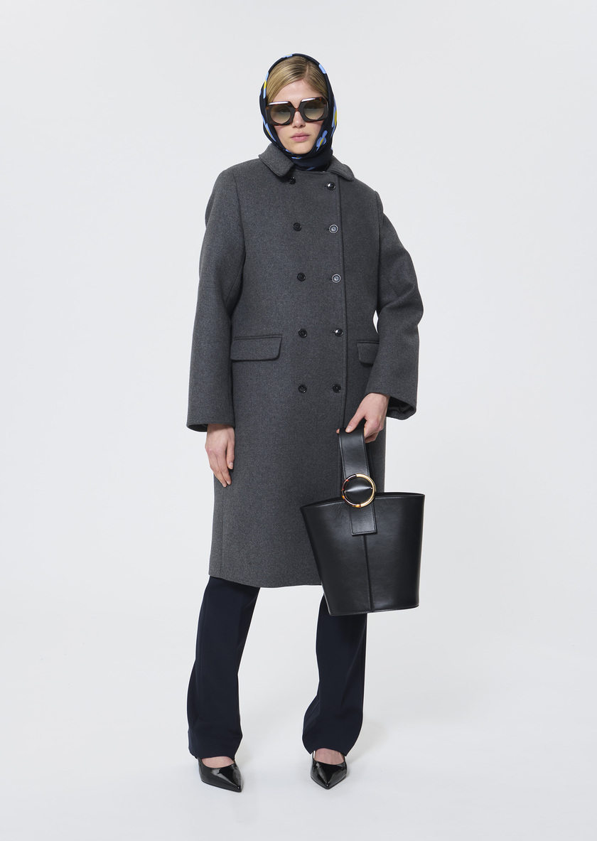 Marguerite Coat grey woolen cloth Grey TARA JARMON