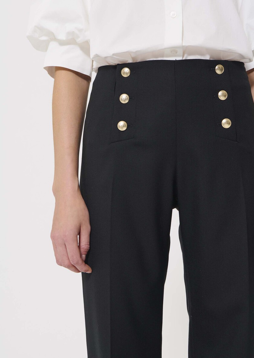 Pepino trousers black cold wool Black TARA JARMON
