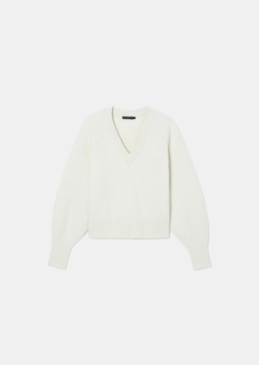 Paz sweater ecru in wool and alpaca Off-white TARA JARMON