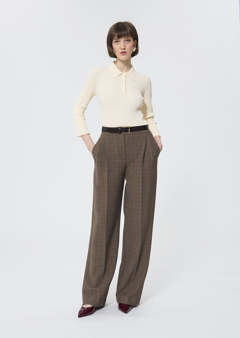 Priscilla Sweater ecru in extra-fine ribbed knit Off-white TARA JARMON