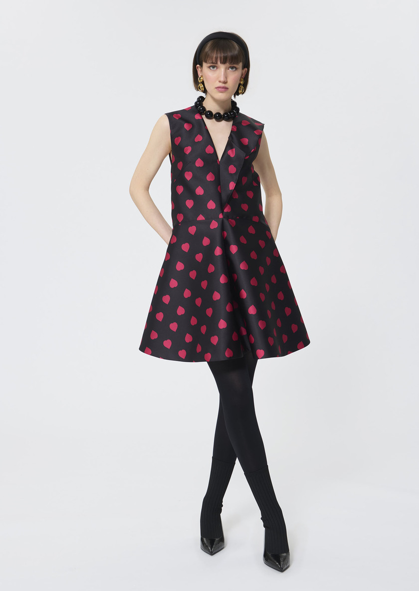 Rumba Dress black with heart print Black TARA JARMON
