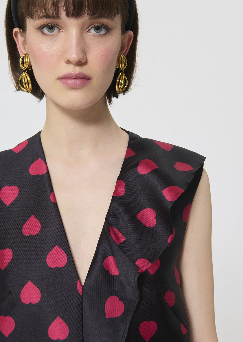 Rumba Dress black with heart print Black TARA JARMON