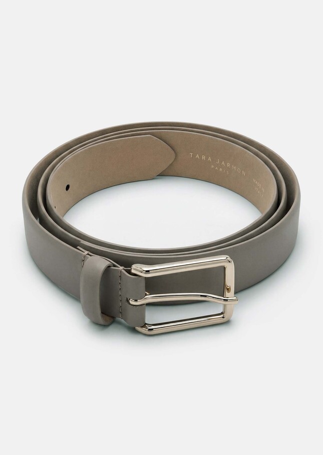 Louise Belt ecru smooth leather Craie TARA JARMON