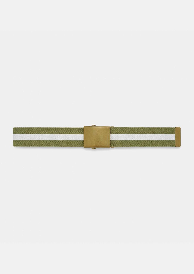 Lucas Belt green with stripes Pomme TARA JARMON