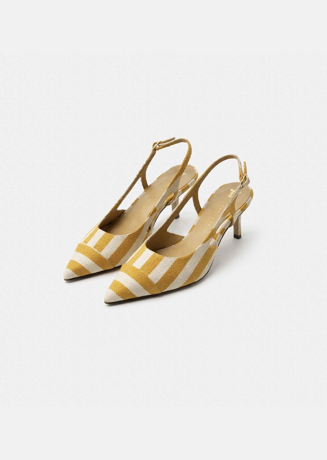 Ketty pumps yellow with stripes Mimosa TARA JARMON