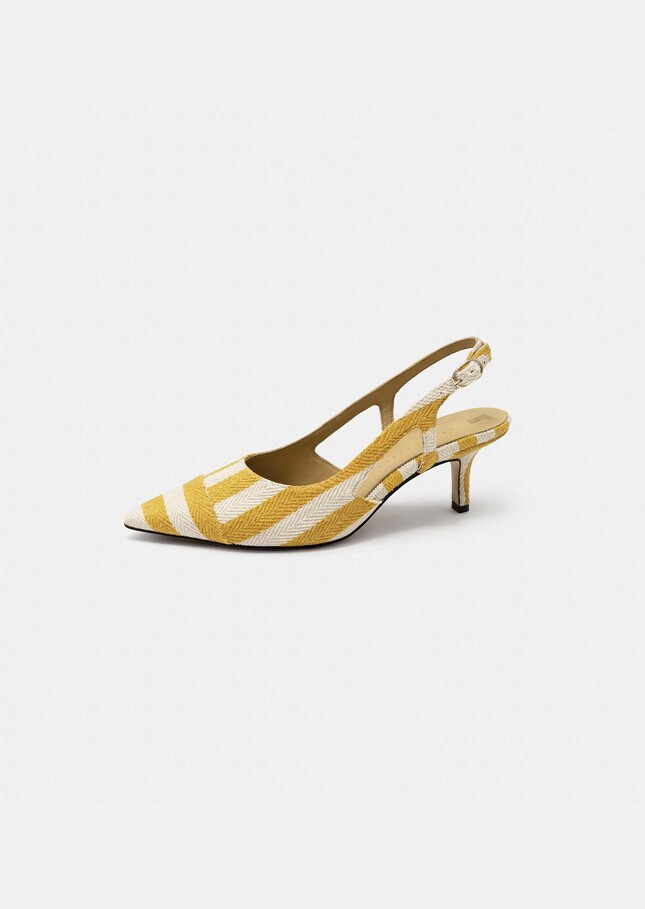 Ketty pumps yellow with stripes Mimosa TARA JARMON