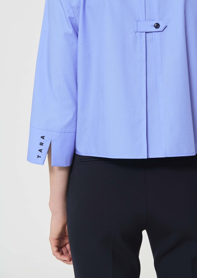 Cloé shirt sky blue poplin Horizon TARA JARMON